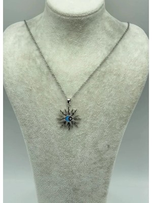 Biju Yılmaz Çelik Silver Güneş Kolye - 25-CTR252