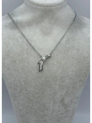 Biju Yılmaz Çelik Silver Çıtır Kolye - 25-CTR407