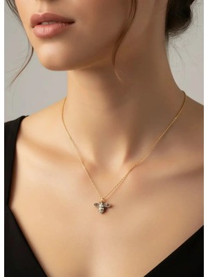 Biju Yılmaz Çelik Gold Arı Kolye - 25-CLKK57