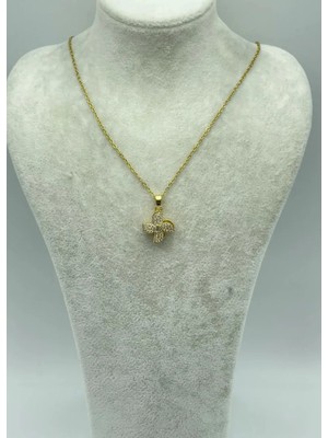 Biju Yılmaz Çelik Gold Dönen Kolye - 25-CTR127