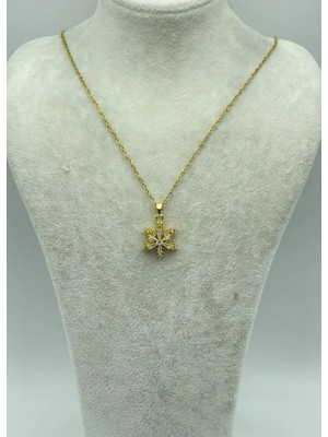 Biju Yılmaz Çelik Gold Dönen Kolye - 25-CTR149