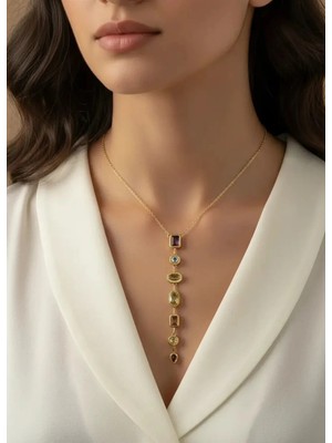 Biju Yılmaz Çelik Gold Büyük Boy Y Kolye - 25-CLKK53