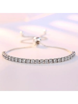 Genel Zirkon Taşlı Su Yolu Paslanmaz Çelik Kadın Bileklik - Şık, Ayarlanabilir ve Dayanıklı