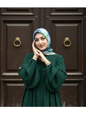 Levamor Kadın Işıltılı Kristal Taşlı Lüks Abiye Eşarp Lacivert