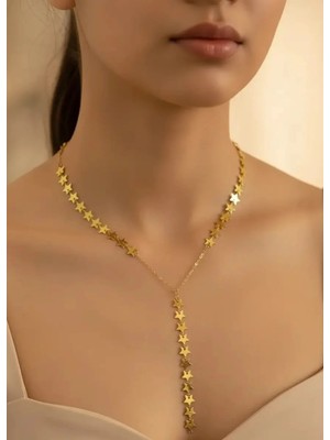 Biju Yılmaz Çelik Yıldız Y Kolye - 25-CLKK74