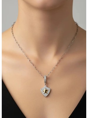 Biju Yılmaz Çelik Silver Tasarım Kolye - 25-CLKK221