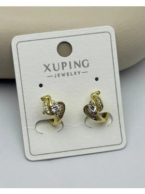 Biju Yılmaz Xuping Gold Mini Tektaş Küpe - 25-XPKP151