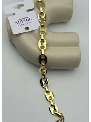 Biju Yılmaz Xuping Gold Düğme Model Bileklik - 25 -XPB55