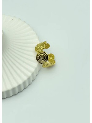 Biju Yılmaz Çelik Gold Ayarlanabilir Yüzük - 25YZK158