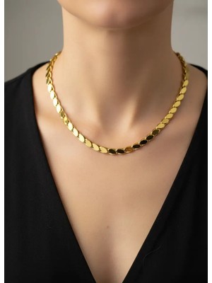 Biju Yılmaz Çelik Pullu Arpa Kolye 60 cm - 25-CLKK50