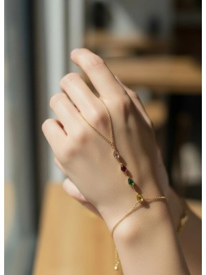 Biju Yılmaz Vip Gold Renkli Damla Taşlı Şahmeran - 26SHM67