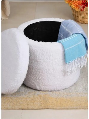Dulgera Peluş Sandıklı Large Çok Amaçlı Puf