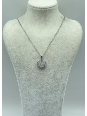 Biju Yılmaz Çelik Silver Açılan Güneş Kolye - 25-CTR02