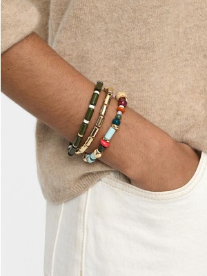 Parfois Çok Renkli Boncuklu Elastik Bileklik Seti