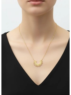 Biju Yılmaz Çelik Gold Tasarım Kolye - 25-CLKK169