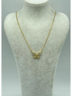 Biju Yılmaz Çelik Gold Kelebek Kolye - 25-CTR43