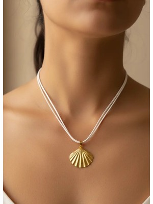 Biju Yılmaz Vip Ipli Istiridye Kolye - 25-VIPK21