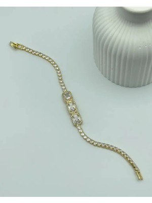 Biju Yılmaz Xuping Ymz Rose Su Yolu Baget Taşlı Bileklik - 25-YMZB105