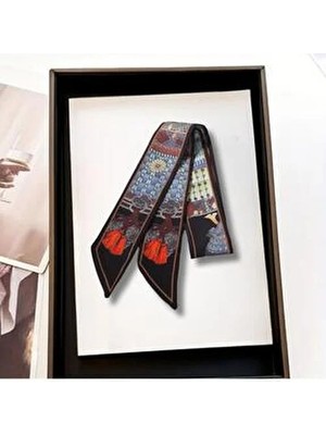 Nurfemina Etnik Retro Desenli Çanta Bileklik Saç Çok Amaçlı Kadın Kelebek Fular