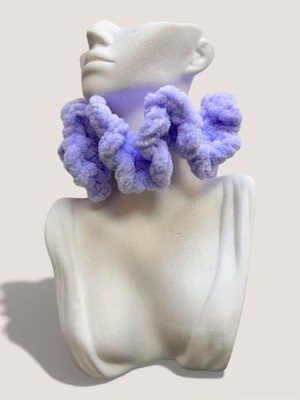 Eych Kadife El Örgüsü Scrunchie Saç Tokası – Hacimli Yumuşak Kadife Lastikli Toka