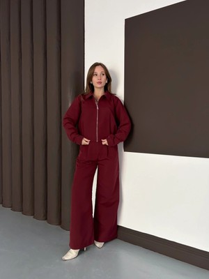 Indispensablely Trenç Takım Alt Üst Bordo Ons