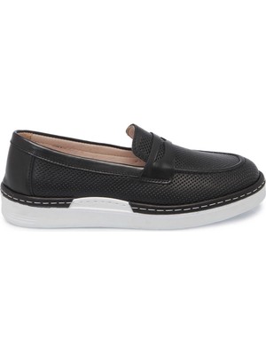 Tergan Siyah Hakiki Deri Kadın Loafer - K25I1AY67923-A23
