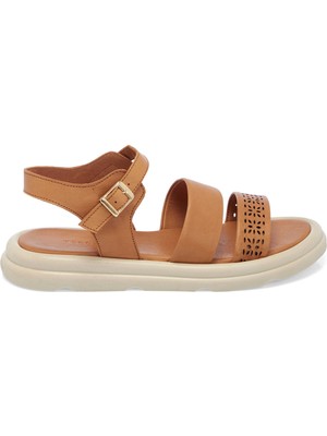 Tergan Taba Hakiki Deri Kadın Sandalet - K25Y1SN67892-A29
