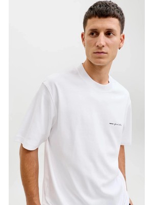 Jack & Jones Jack&jones 12292397 0 Yaka Erkek Tshirt - Beyaz