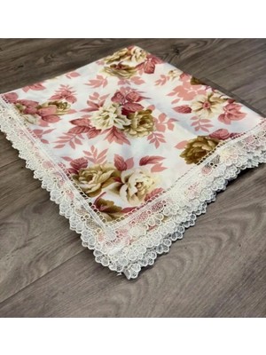 BHT 140 X170 Raşel Leke Tutmaz Güpürlü Sofra Bezi Gül