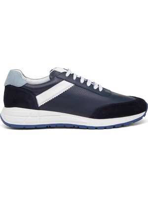 Tergan Lacivert Hakiki Deri Erkek Sneaker - E25I1AY57311-A31