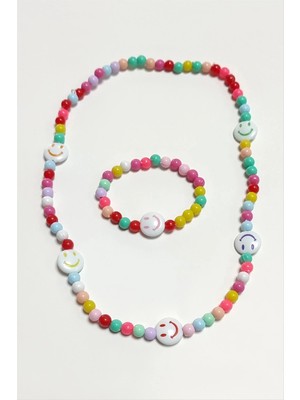 MidasTech Emoji Boncuk Çocuk Set Kolye Nemere