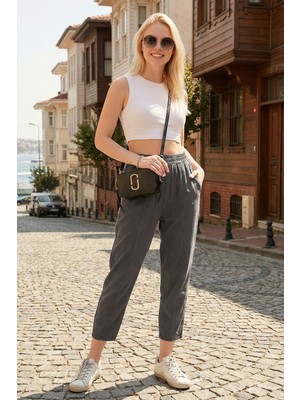 Lela Relaxed Fit Yüksek Bel Daralan Paça Pantolon Bayan Pantolon 668YP5456