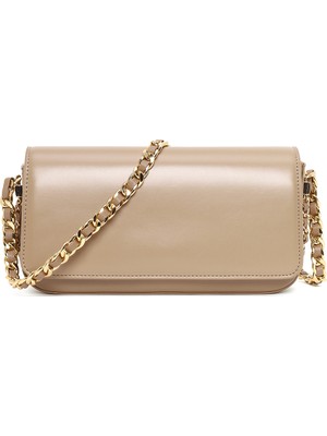 Derimod Kadın Koyu Bej Zincir Askılı Omuz Çantası 26PBD245018