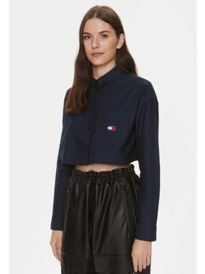 Tommy Jeans Tjw Crp Badge Shirt Gömlek Kadın