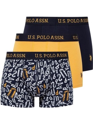 Erkek Renkli Desenli Pamuklu 3'lü Paket Boxer 80497