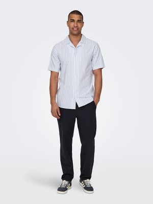 Only & Sons Onssınus Loose 0007 Cot Lın Pant Noos Erkek Mavi Pantolon - 22028267