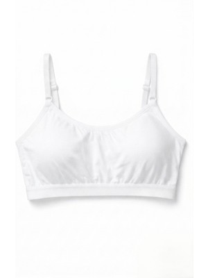 3'lü Set Pamuklu Basic Bralet | Çıkarılabilir Pedli, Ayarlanabilir Ip Askılı - Siyah + Beyaz + Gri