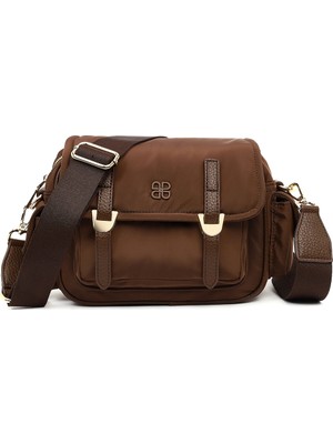 Derimod Kadın Kahverengi Kumaş Çapraz Çanta 26PBD24526F