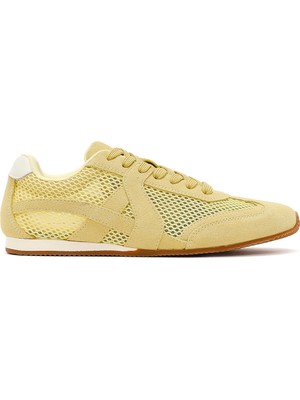 Derimod Kadın Sarı Bağcıklı Süet Deri Sneaker 26PFD431010