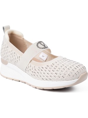Guja 305 2 26YA Kadın Sneaker Günlük Ayakkabı Bej