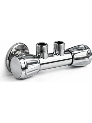 Akçay Çift Çıkışlı Aç-Kapa Taharet Musluğu- Krom Ara Musluk