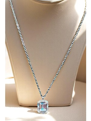 Katilus Baget Gümüş Renk Çelik Şık Kolye Çelik Kadın Kolye