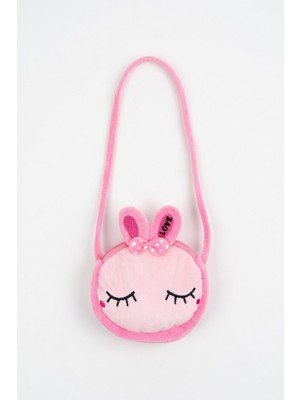 Mollycrush Kız Çocuk Peluş Mini Omuz Çantası - Sevimli Tavşan Figürlü Bozuk Para Cüzdanı