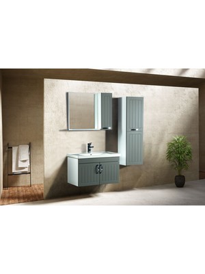 ACA Tasarım Royal 80CM Banyo Dolabı Takımı Boy Dolapsız