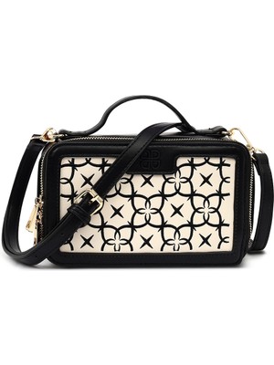 Derimod Kadın Siyah Uzun Askılı Baskılı Kol Çantası 26PBD260826