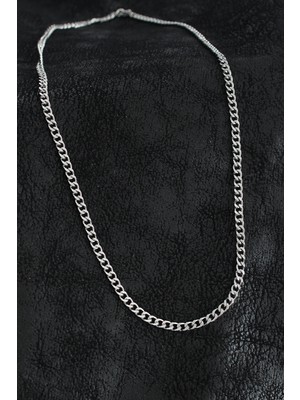 Bazarhane 316L Çelik Klasik Zincir Model Gümüş Renk Erkek Kolye