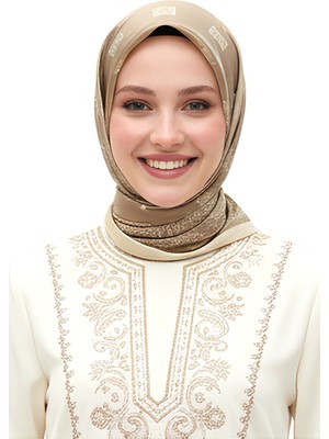 Levamor Kadın Ipek ve Bambu Karışımlı Kristal Eşarp Vizon