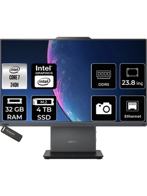 Lenovo Thinkcentre Neo 50A Intel Core 7 240H 32GB 4tb SSD 23.8" Fhd Fdos All In One Bilgisayar & Per4 USB Bellek 12SC004MTRP320