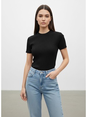 Piove Fit Ribana T-Shirt – Black Essential