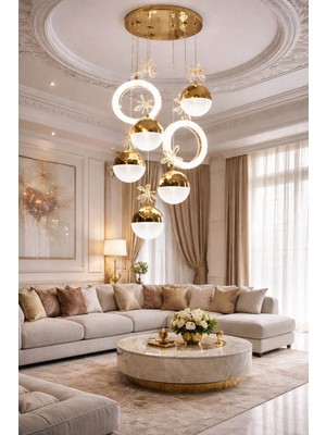 Lamira Aydınlatma Yeni Sarkıt 8li LED Avize Modelimiz